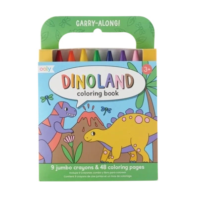 Ooly Dinoland Carry Along Crayon &amp; Colouring Book Kit