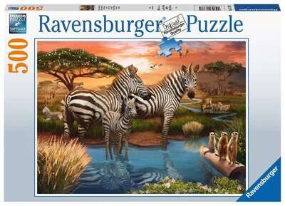 Ravensburger Zebra's At The Waterhole 500pc