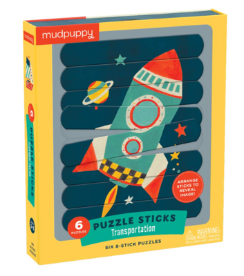 Mudpuppy Transportation Puzzle Sticks