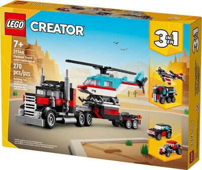 Lego Creator Flatbed truck With Helicopter 31146