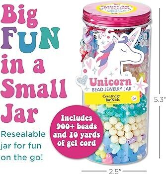 Creativity For Kids Unicorn Bead Jewelry Jar