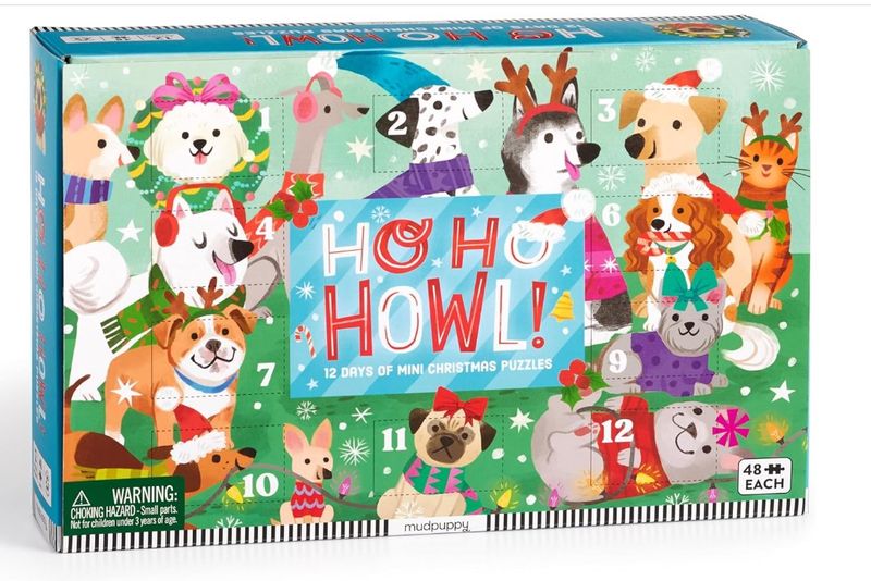 MudPuppy Ho Ho Howl!  Countdown Puzzle