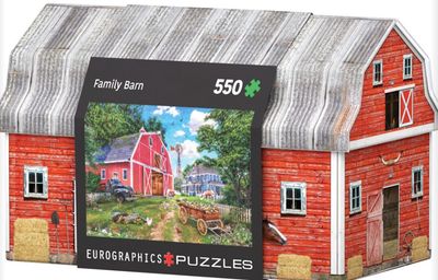 Eurographics Holiday Barn Tin 550PC