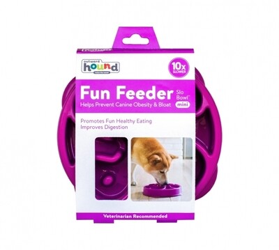 Outward Hound Purple Fun Feeder Slo-Bowl Mini