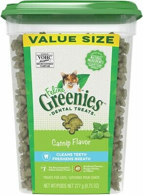 Greenies Catnip Flavour Feline Dental Treats Jumbo 9.75oz Tub