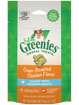 Greenies Oven Roasted Chicken Feline Dental Treats 2.5oz
