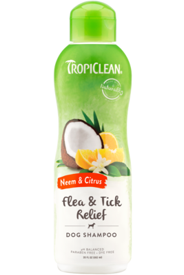 TropiClean Neem & Citrus Itch Relief from Fleas & Ticks Shampoo 20oz