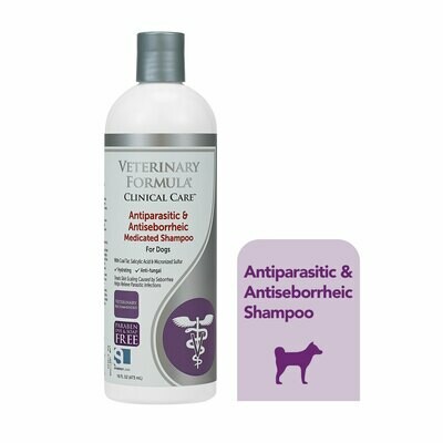 Veterinary Formula Clinical Care Antiparasitic &amp; Antiseborrheic Medicated Shampoo for Dogs 16oz