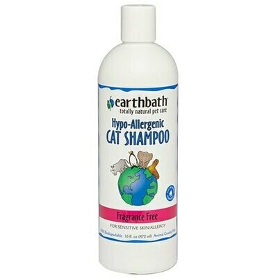 Earthbath Cat Fragrance Free Shampoo 16oz