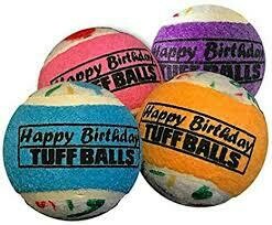 PetSport Jr. 4pk Happy Birthday Tuff Balls