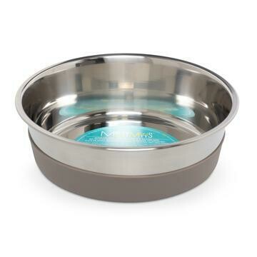 Messy Mutts Stainless Steel Heavy Gauge Bowl with Non-Slip Removable Silicone Base
