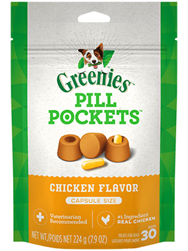 Greenies Dog Pill Pockets Chicken Flavour Capsule 7.9Oz