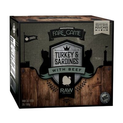 Big Country Raw Fare Game Turkey and Sardines with Beef 2lb