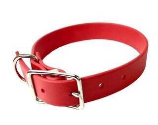Hotdogs Vegan Leather Collar - Red