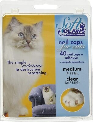 Clear Soft Claws Nail Caps for Cats