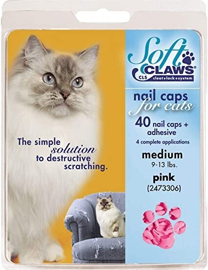 Pink Soft Claws Nail Caps for Cats