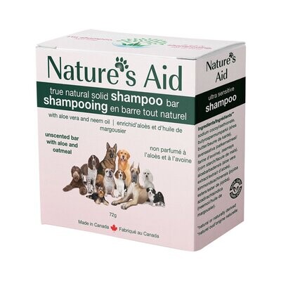 Nature&#39;s Aid Sensitive Skin Shampoo Bar - Aloe &amp; Oatmeal 72g
