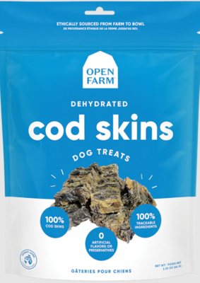 Open Farm Cod Skin Dehydrated Dog Treats 4.5Oz