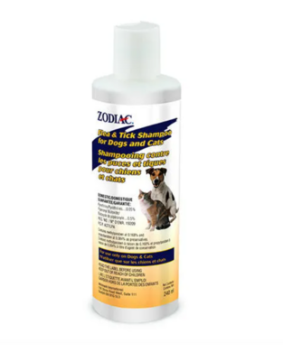 Zodiac Flea & Tick Shampoo w/ Precor for Dogs and Cats 355Ml