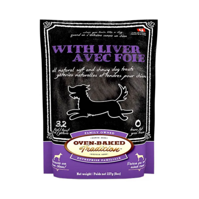 Oven Baked Tradition Liver Flavour Soft and Chewy Treats for Dogs 8oz