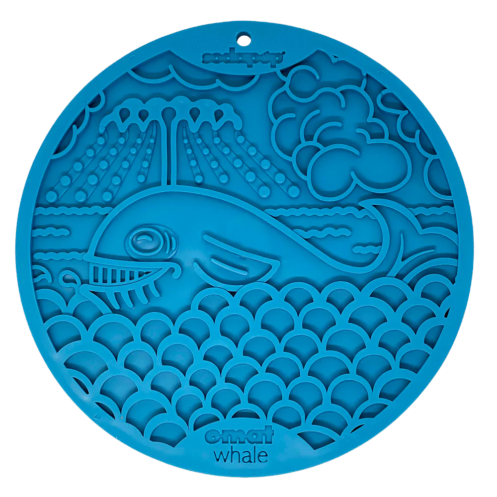 Sodapup Blue Whale Round Suction Cup Lick Mat