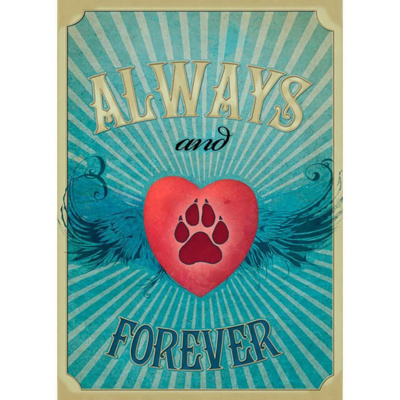 Tree Free Always and Forever Pet Sympathy Card