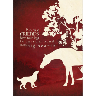 Tree Free Four Legged Friends Sympathy Card