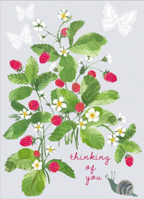 Tree Free Strawberry Plant Blank Card