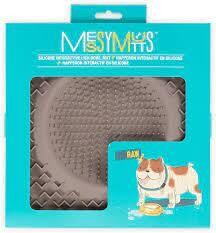 Messy Mutts Silicone Therapeutic Licking Bowl Mat 10x10 Grey