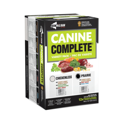 Iron Will Raw Canine Complete Prairie Variety Pack 12lb