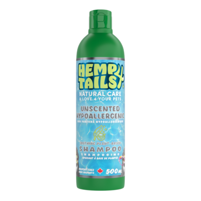 Hemp4Tails Hypoallergenic Unscented Soothing Plant Based Shampoo 500ml