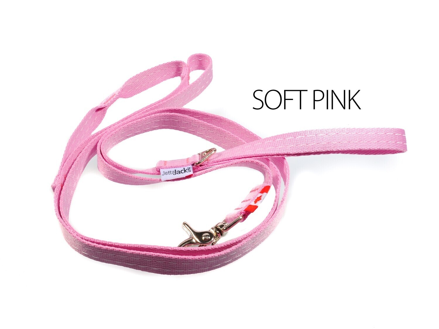 JettaJacks Soft Pink 6' Double-Handled Leash