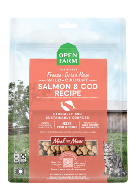 Open Farm Salmon &amp; Cod Freeze-Dried Raw Morsels Cat Food