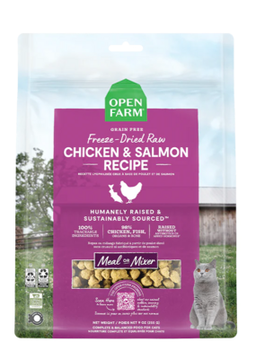 Open Farm Chicken &amp; Salmon Freeze-Dried Raw Morsels Cat Food