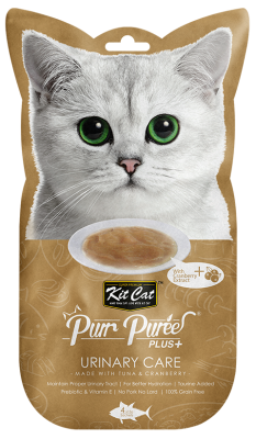 Kit Kat Purees Plus + Urinary Care with Tuna + Cranberry 4 x 15g for Cats