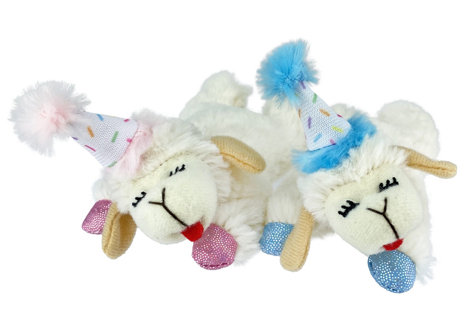 Multipet Lambchop 4.5" with Birthday Hat for Cats