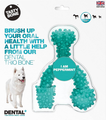 Tasty Bone Peppermint Dental Trio Bone
