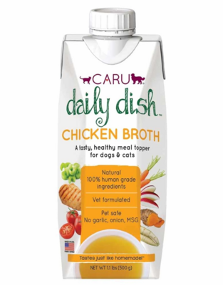 Caru Daily Dish Chicken Broth for Dogs &amp; Cats 17.6oz