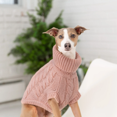 GF Pet Blush Pink Chalet Sweater for Dogs