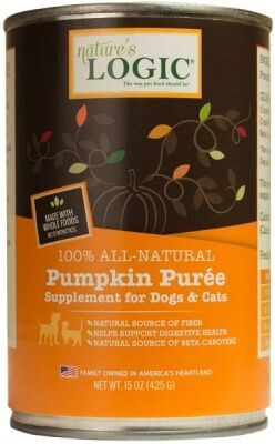 Nature&#39;s Logic 100% All Natural Pumpkin Puree for Dogs &amp; Cats 15oz