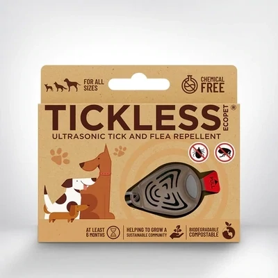 Tickless Eco Pet Ultrasonic Flea and Tick Repellent in Brown