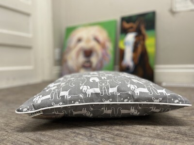 Aviva Designs Grey Puppies Mat with Removable Cover