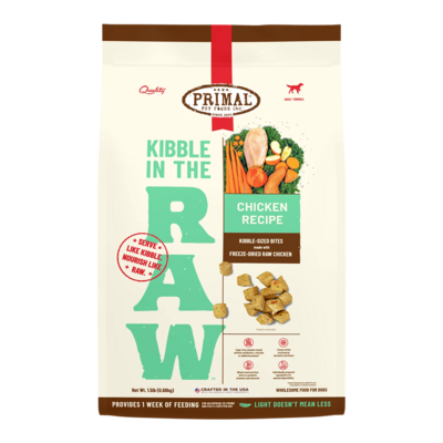 Primal Kibble in the Raw Chicken Recipe for Dogs