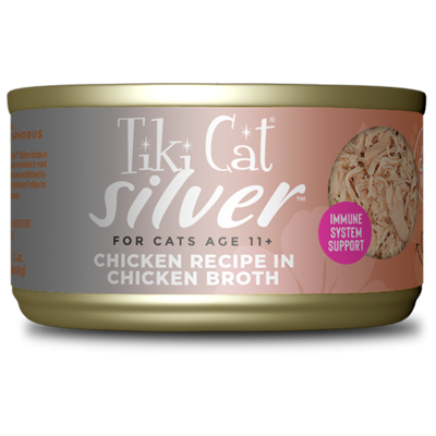 Tiki Cat Silver Senior Whole Foods Chicken in Broth 2.4oz