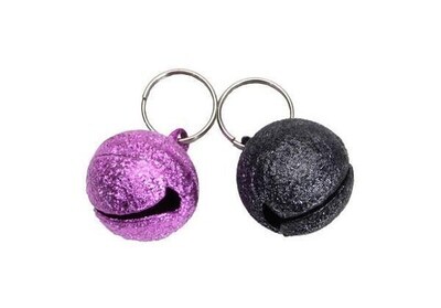Coastal Frosted Black Orchid Bells Round 2pk