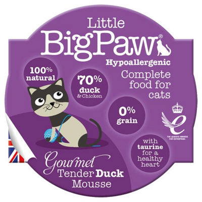 Little Big Paw Tender Duck Gourmet Mousse for Cats Single 3oz