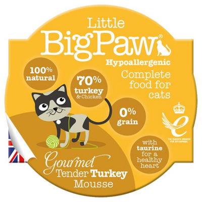 Little Big Paw Tender Turkey Gourmet Mousse for Cats Single 3oz