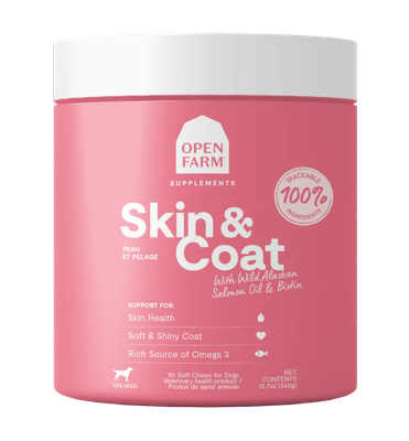 Open Farm Skin &amp; Coat Chews 90 ct