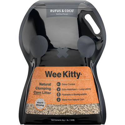 Rufus &amp;CoCo Wee Kitty Natural Clumping Corn Litter 4Kg