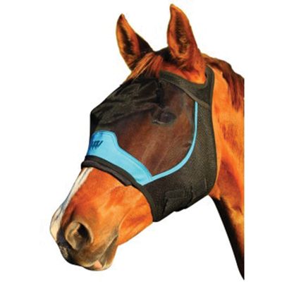 Woof Wear UV Fly Mask Without Ears Black &amp; Turquoise